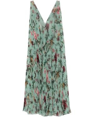 La DoubleJ Twirling V-Neck Floral Maxi Dress - Green
