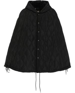 Taion Quilted Hooded Jacket - Black