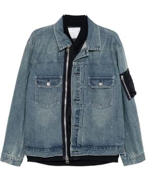 Sacai Twill Denim Jacket - Blue