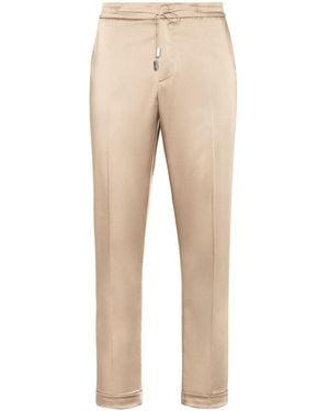 Philipp Plein Satin Tailored Trousers - Natural