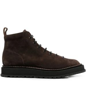 Buttero Aedi Lace-Up Suede Boots - Black