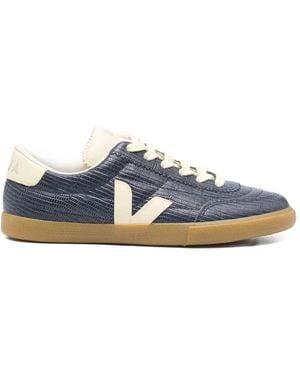 Veja Panenka Dragon Leather Trainers - Blue