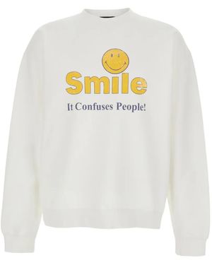 DSquared² Cotton Crew Neck T-Shirt With Front Print For Sweatshirts - White