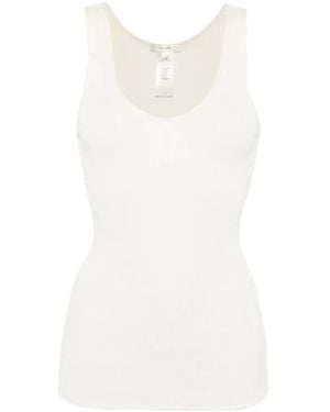 The Row Danel Ribbed-Knit Top - White