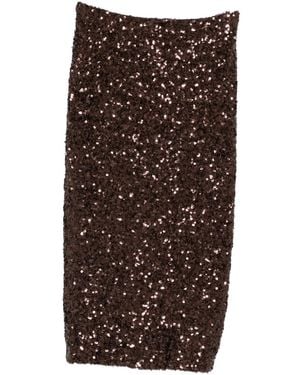 Marella Falda midi con lentejuelas - Marrón