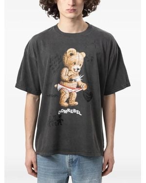 DOMREBEL Snap Sketch Graphic-Print T-Shirt - Black