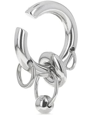 Justine Clenquet Isa Ring-Detail Ear Cuff - White