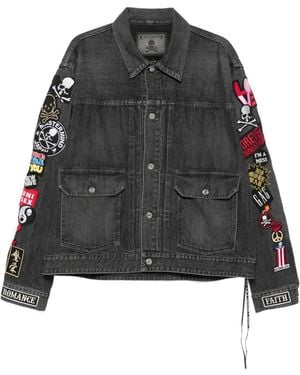 Mastermind Japan Patched Denim Jacket - Black