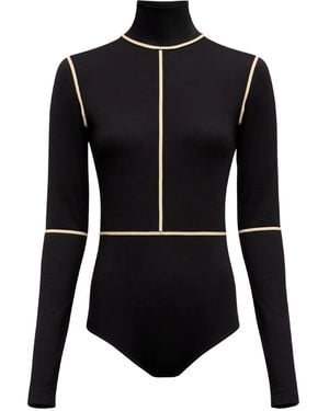MM6 by Maison Martin Margiela Long-Sleeved Bodysuit - Black