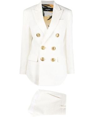 DSquared² Tailleur À Boutonnière Croisée - Blanc