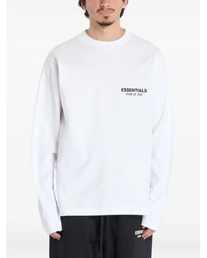 Fear Of God Logo Long-Sleeve T-Shirt - White