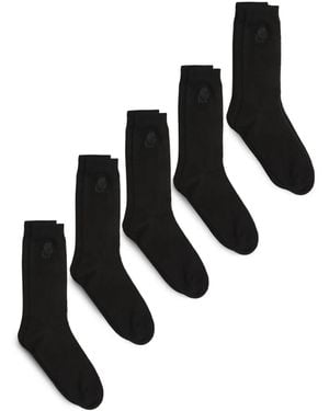 Karl Lagerfeld Kameo Socken mit Logo (5er-Set) - Weiß