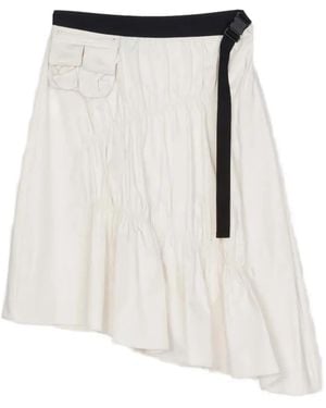 3.1 Phillip Lim Ruffled Asymmetric Skirt - White