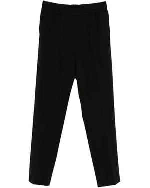 Blanca Vita Pantalon À Taille À Lien De Resserrage - Noir