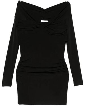 Patrizia Pepe Draped mini dress - Schwarz