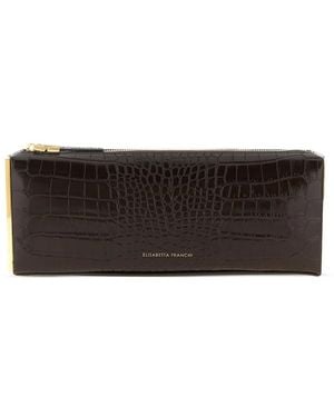 Elisabetta Franchi クロコエンボス クラッチバッグ S - グレー