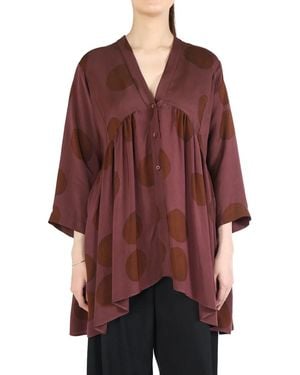 Uma Wang Polka-dot print blouse - Rojo