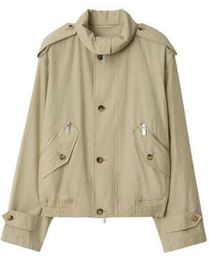 Burberry Jacke Mit Stehkragen - Natur