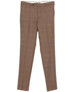 Incotex Check Trousers - Brown