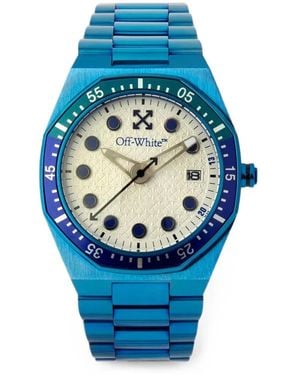 Off-White c/o Virgil Abloh Dry Mode Rotating Bezel 39Mm Watch - Blue