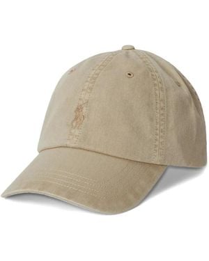 Polo Ralph Lauren Casquette Teinte En Pièce À Logo Pony Brodé - Natural
