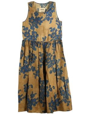 Uma Wang Floral-Print Sleeveless Midi Dress - White