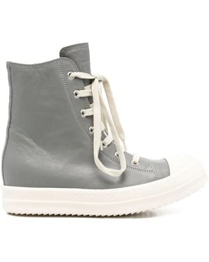 Rick Owens Hollywood Leather Sneakers - Gray
