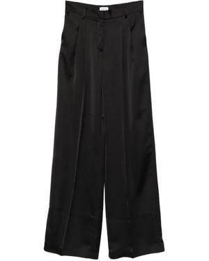 ANDAMANE Pantaloni Nathalie Con Pieghe - Nero