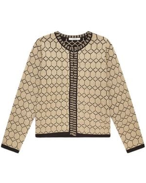 Maliparmi Cardigan Mit Jacquardmuster - Natur