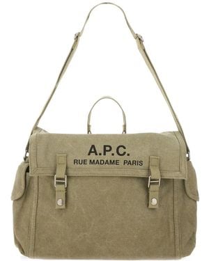 A.P.C. Buckle Messenger Bag - Mettallic