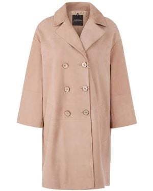 Marc Cain Suede Coat - Natural