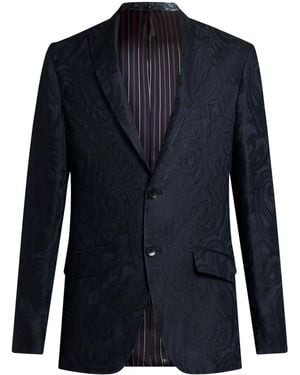 Etro Paisley-Jacquard Blazer - Blue