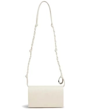 Jil Sander Bandolera Mini Con Nudo - Blanco