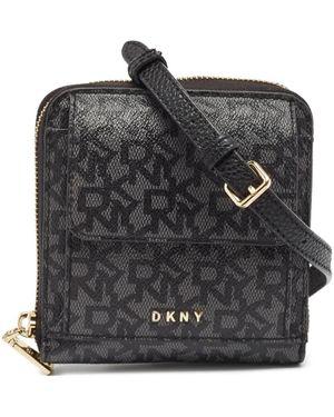 DKNY モノグラム ショルダーバッグ - ブラック