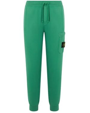 Stone Island Logo-Patch Track Pants - Green