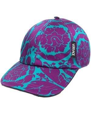 Versace Cappello Baseball 'Barocco Silhoutte' - Blu