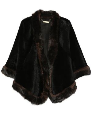 Nour Hammour Olympe Leather Shawl - Black