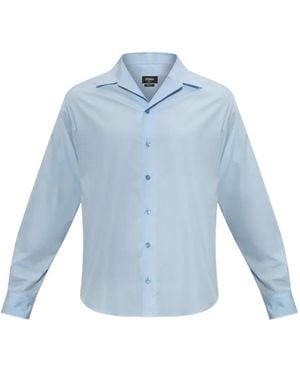 Fendi Camisa Con Cuello Italiano - Azul