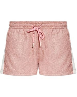 The Upside Drawstring Side-Stripe Shorts - Pink