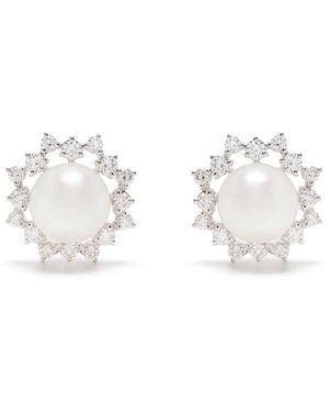 Tasaki 18Kt Akoya Diamond Earrings - White