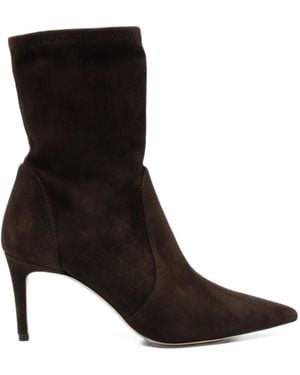 Stuart Weitzman Suede Ankle Boots - Black