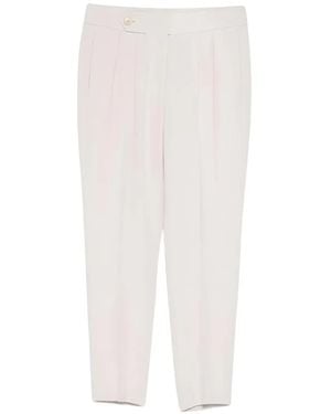 Brunello Cucinelli Pantalon Plissé À Coupe Courte - White