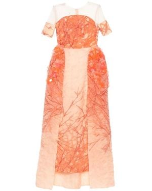 Isabel Sanchis Brocade Maxi Dress - Pink
