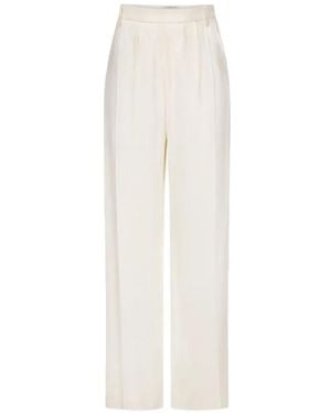 Victoria Beckham Relaxed Curved-Leg Pants - White