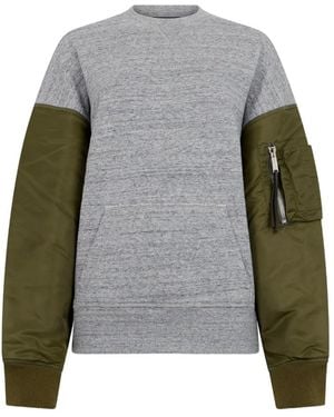 DSquared² Pull À Col Rond Hybrid Melange Field-Fit - Grey