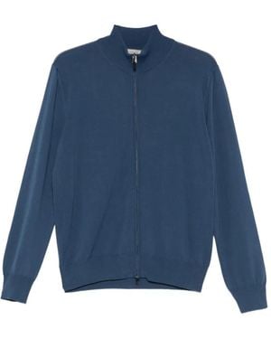 Canali Cardigan À Fermeture Zippée - Blue
