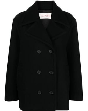 Valentino Garavani Double-Breasted Coat - Black