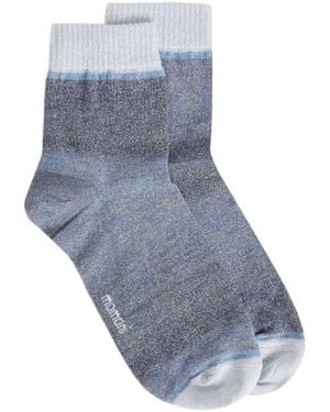 Momoní Rojo Melange Lurex Socks - Blue
