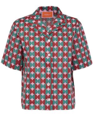La DoubleJ Hemd Mit Geometrischem Print - Blau