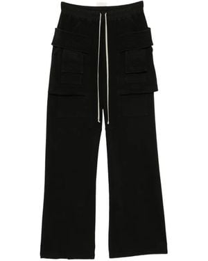 Rick Owens Creatch Wide-Leg Cargo Pants - Black